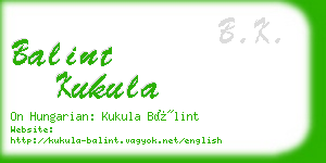 balint kukula business card